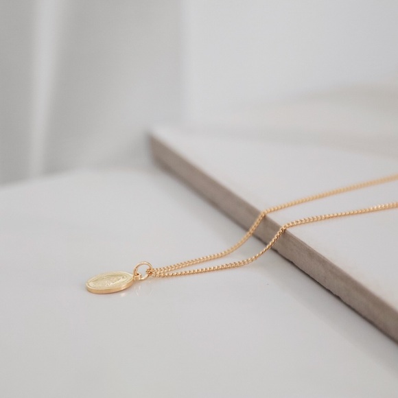 Petite Virgin Mary Necklace | 18K Gold Filled - Picture 7 of 8